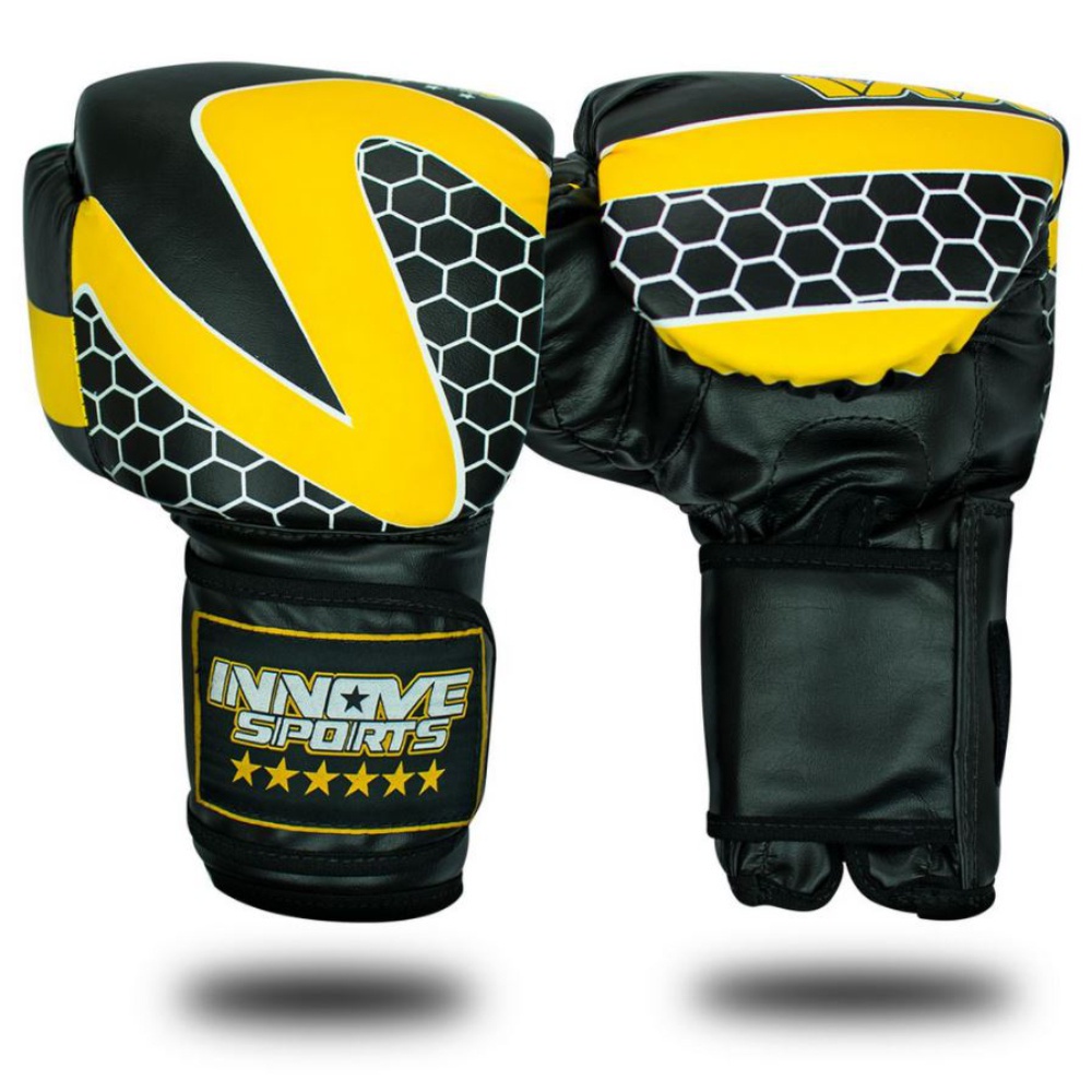Luva De Boxe/muay Thai Profissional Innove Detalhada Amarela | Shopee ...