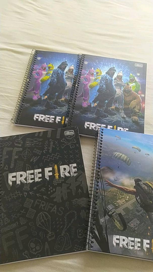 Caderno Universitário 1 Matéria Capa Dura Free Fire 80 Folhas - Recom