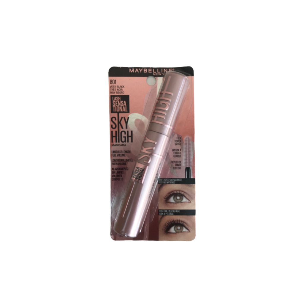 Lash Sensational, Máscara de Cílios Sky High, 801 Muito Preto, 7,2