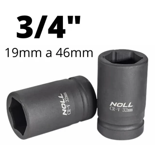 Soquete de Impacto Sextavado Longo 3/4" - 19 a 46mm - Noll