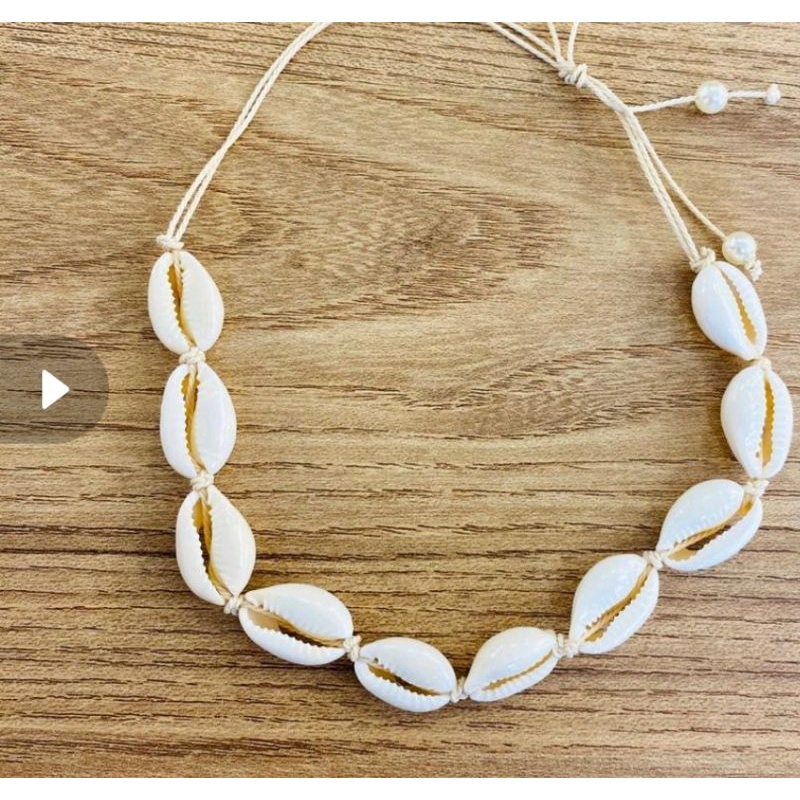 Choker de Buzios tendencia verão colar de conchas praia natural