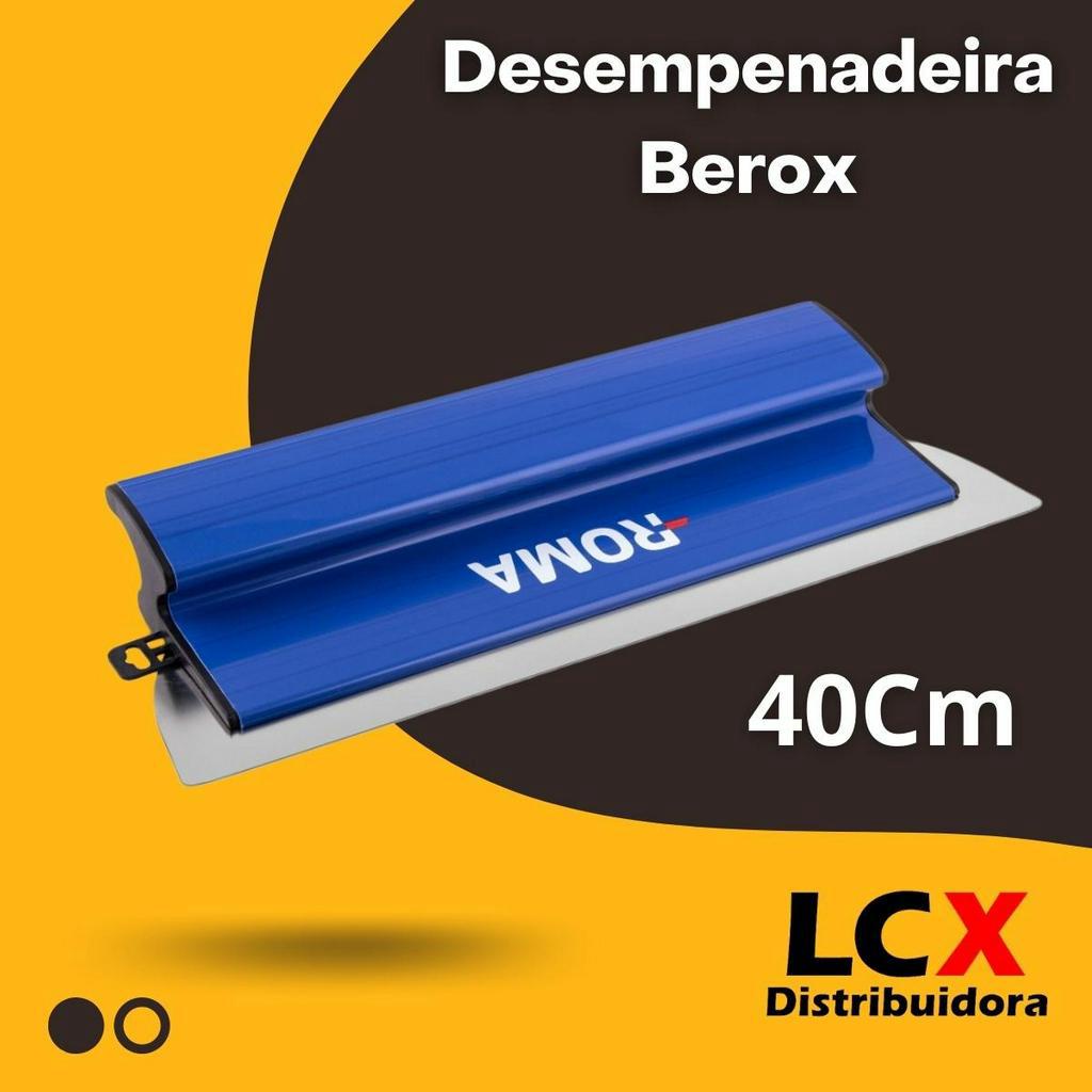 Desempenadeira Berox Massa Corrida Aço Inox Nivel Pro 40 Cm | Shopee Brasil