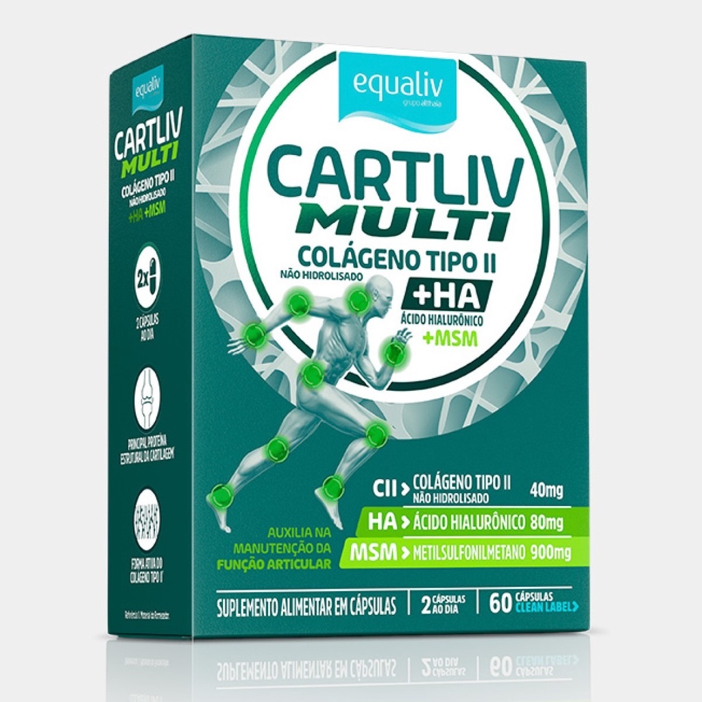 Carti Master Colágeno Tipo II e Ácido Hialurônico Com 30 Cápsulas Softgel