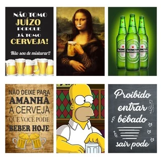 placa decorativa bar,cerveja/beer 20x30cm quadro de p