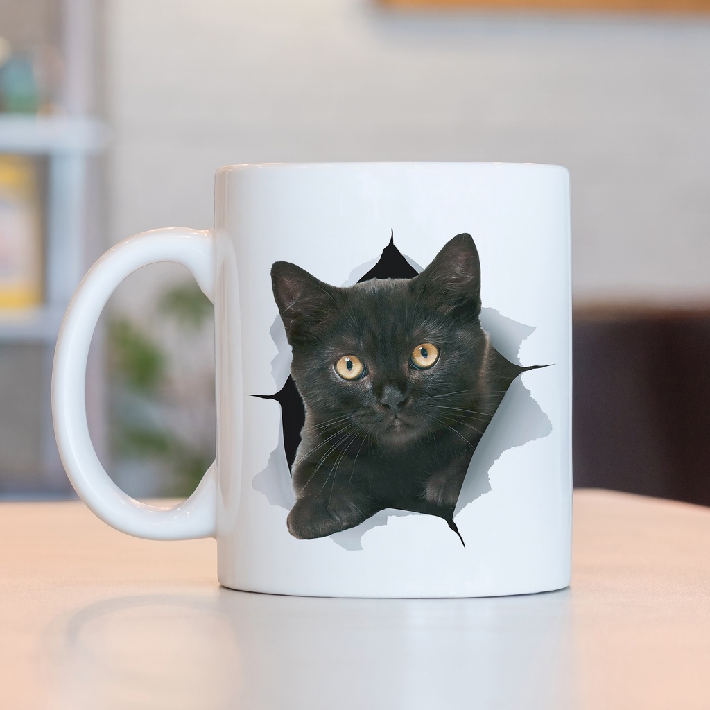 1 Peça Gato Preto, Pegada De Pata, Gatinho, Caneca De Gato, Tapete De Mouse  Impresso Em 3d Para Jogos 30x60cm