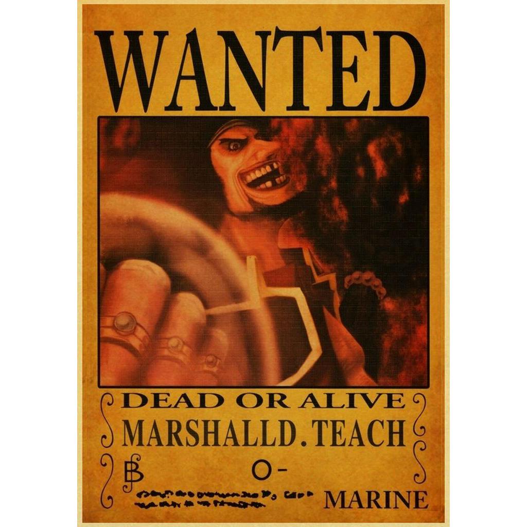 Pôster Anime Japonês One Piece Wanted Retro Monkey D Luffy Solon ...