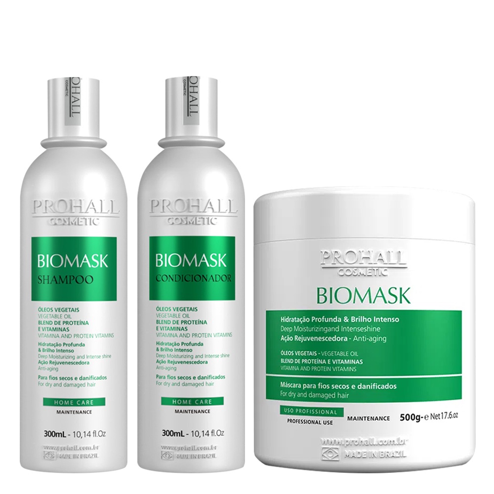 prohall biomask linha ultra hidratante professional | Shopee Brasil