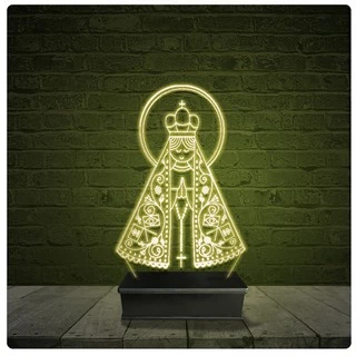Led Luminária Acrílico Abajur - Maria Santíssima