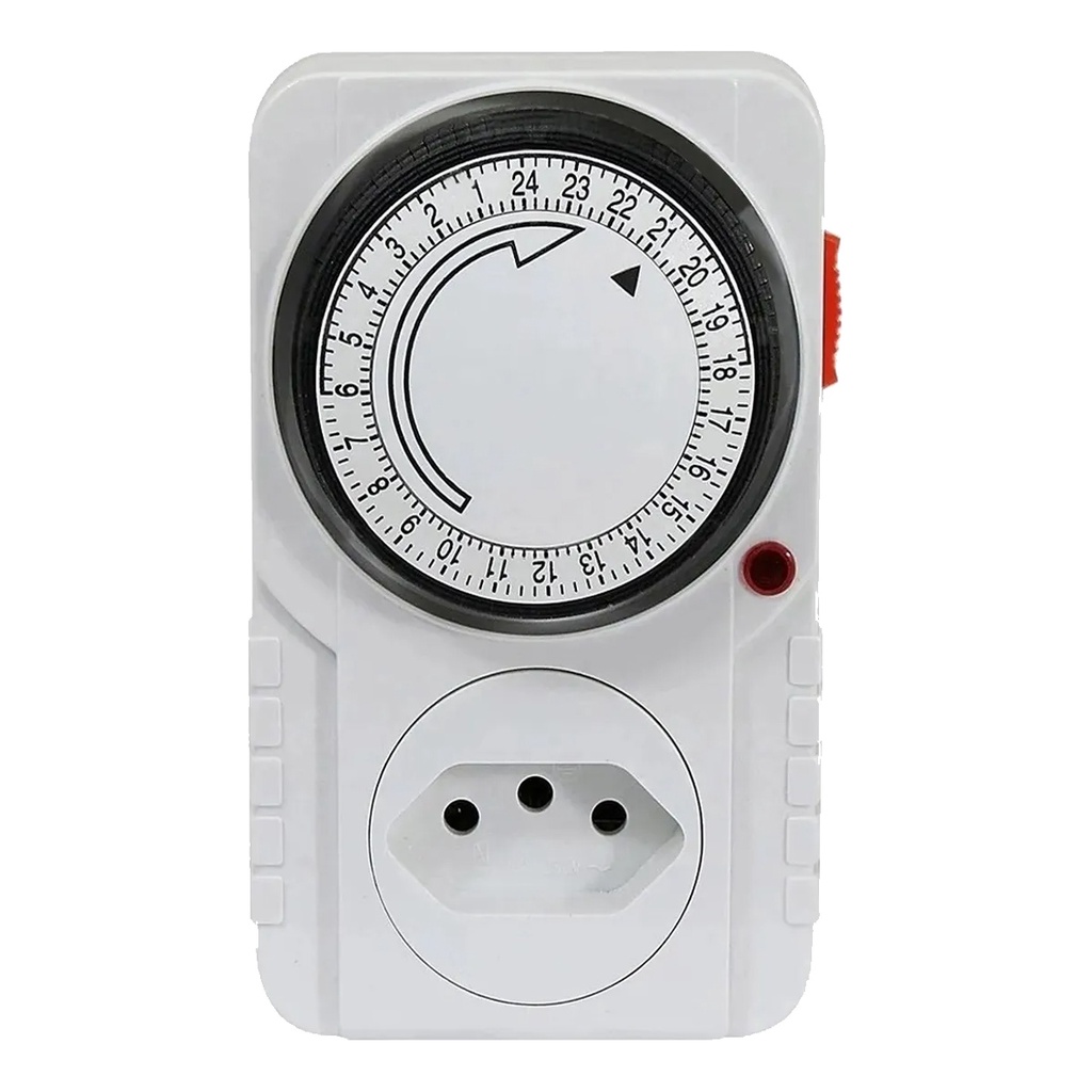 Timer Temporizador Analógico 110/220v Bivolt Liga Desliga