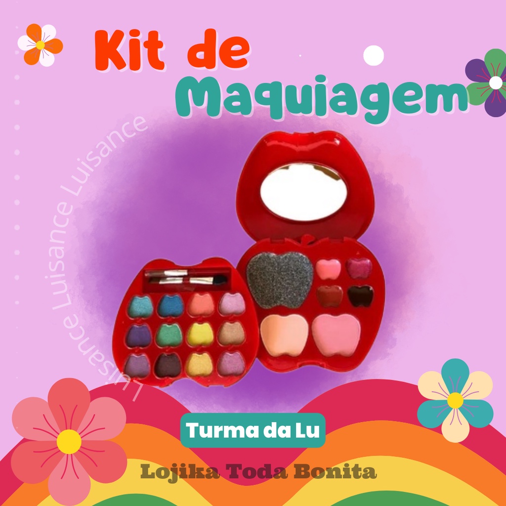 maquiagem infantil, Brinquedo Maquiagem Sombra Olho Bonito para Jogo  Princesa Menina Maquiagem, 24 Cores Paleta Sombras e Maquiagem para  Bochechas para Crianças, Rianpesn