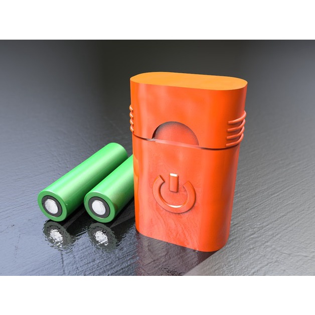 Case para 2 Baterias 18650 ou 21700