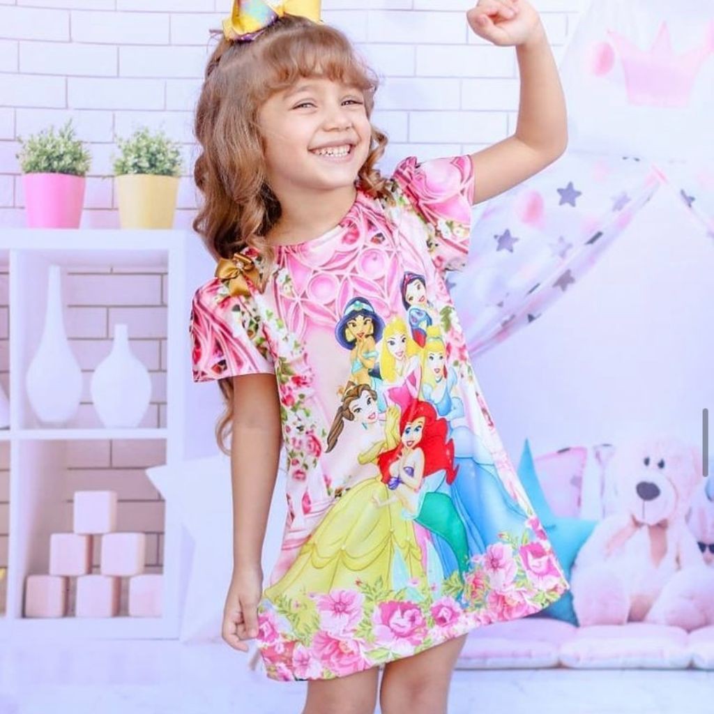 Vestido das princesas store infantil