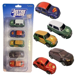 Mini Veiculos Pull Back Com 5 - Liga Da Justiça
