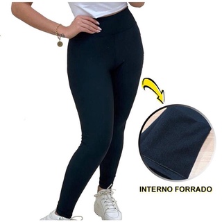 Calça Legging Flanelada Térmica Forrada Grossa Cintura Alta Fitness Academia - P M G GG e Plus Size