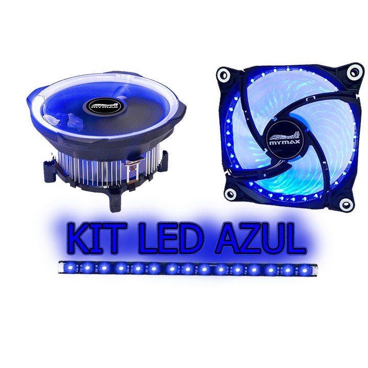 KIT COOLER GAMER LED AZUL PARA PC | Shopee Brasil