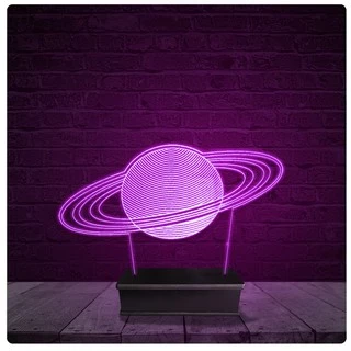 Luminária e Abajur Acrílico Led - Saturno Planeta