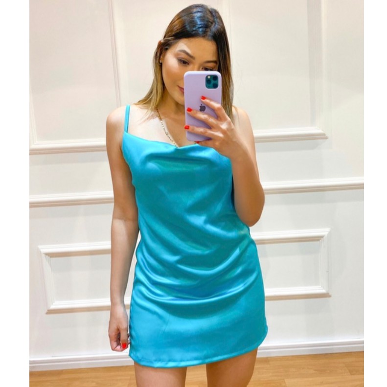 Vestido tubinho hot sale de seda