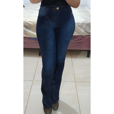 Calça Jeans Feminina Jogger Com Lycra, Cintura Alta, Cos Alto