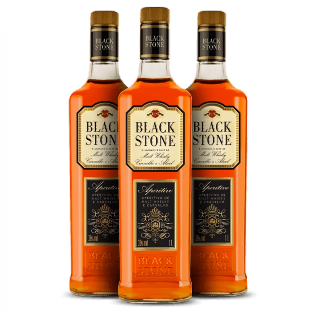 Combo 3 Whisky Black Stone 1 Litro Original Shopee Brasil