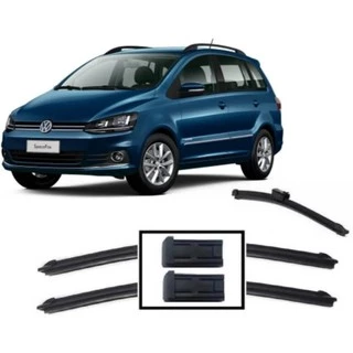 Kit de 3 Palhetas para Limpador de Parabrisa Dianteiro + traseiro Novo Spacefox 2013 2014 2015 2016 2017 2018 2019