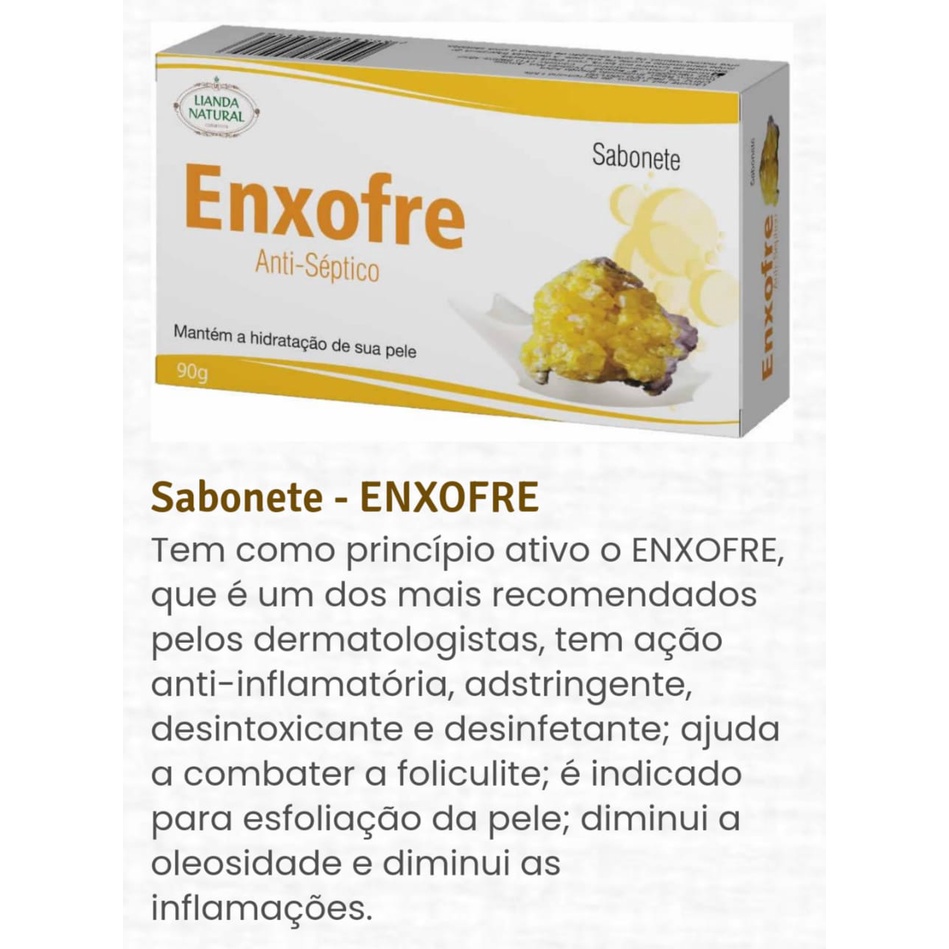 Sabonete antisséptico em barra de enxofre - ajuda a combater foliculite ...