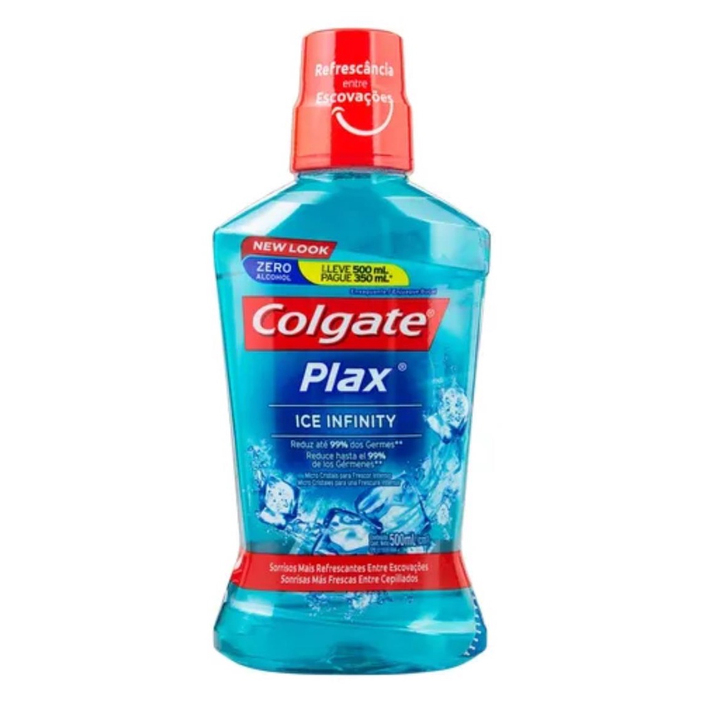 Enxaguante Bucal Colgate Plax Ice Infinity 500ml | Shopee Brasil
