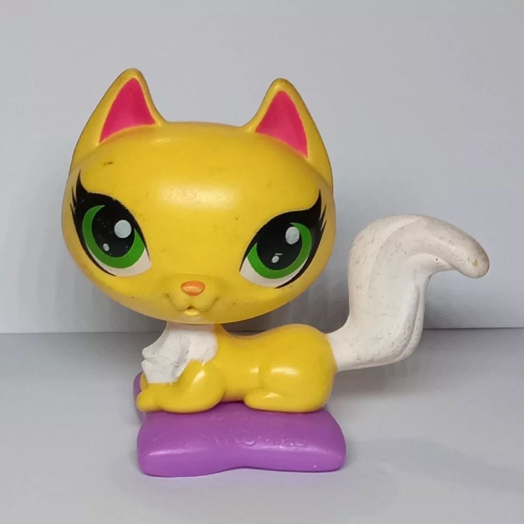 LITTLEST PETSHOP LPS #248 Hasbro Chat Chaton Cat Kitty Caramel Yeux Mauve & Rose EUR 11,90 - FR