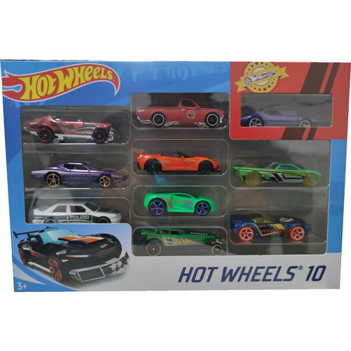 Hot Wheels Carrinhos Colecionáveis Kit com 10 Unidades