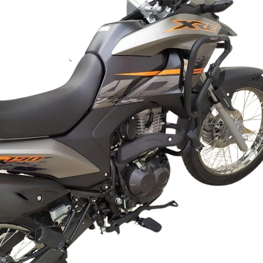 Protetor De Motor Carenagem Coyote Preto Com Pedais Xre 190