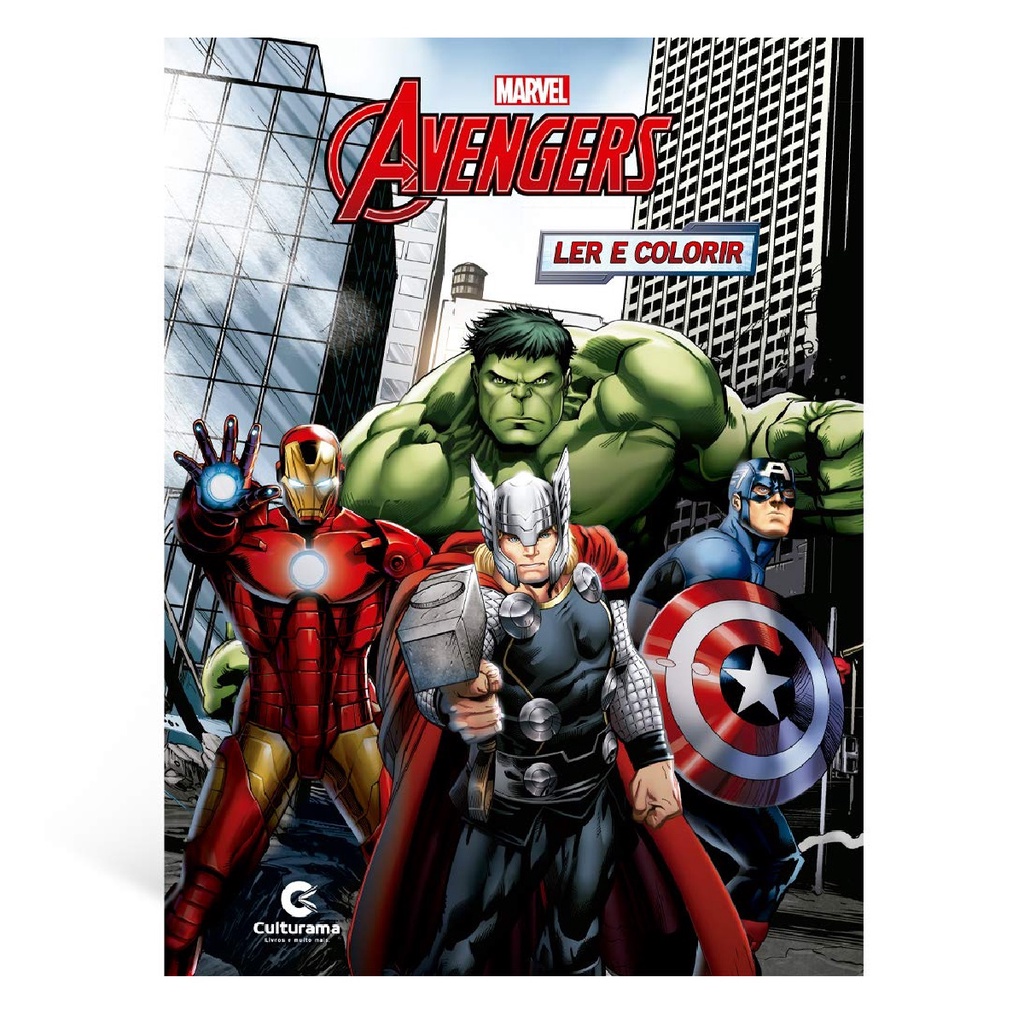 Livro Doodle Marvel Pintar e Colorir + Jogo de Dominó Vingadores