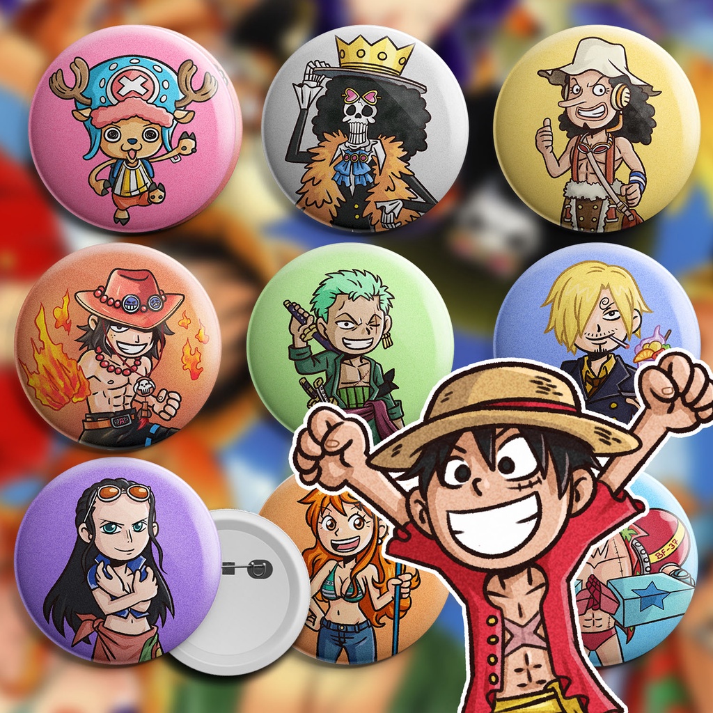 Anime One Piece Esmalte Broche, Emblemas De Desenhos Animados