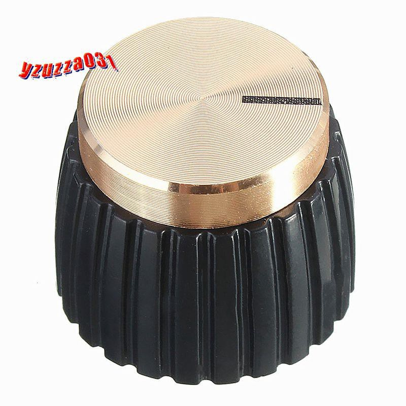 KAISH 20pcs Guitar AMP Amplifier Push on fit Buttons Black w/Chrome Cap