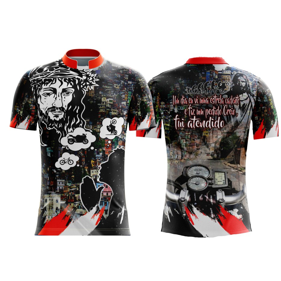 CAMISETA MASCULINA GRAU FAVELA LOUCO POR MOTO #12 - MEU ESTAMPADO