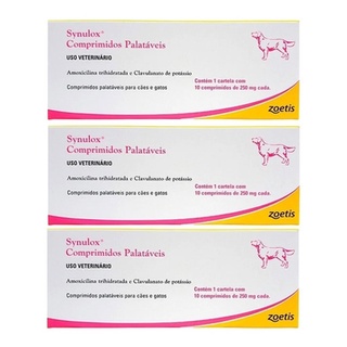 Combo 3 Synulox 250 Mg 30 Comprimidos Zoetis
