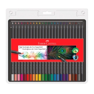 Lápis de Cor FABER-CASTELL SuperSoft c/ 24 Cores