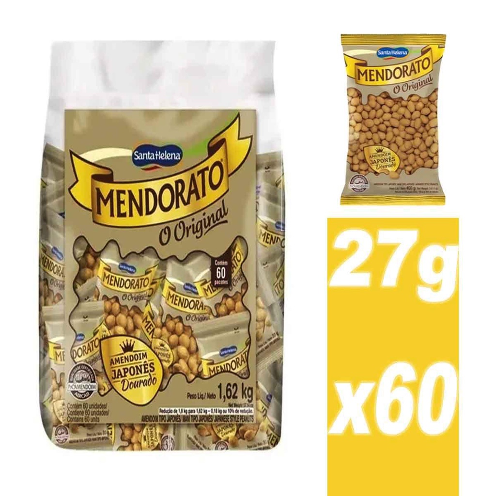 Saco Amendoim Crokissimo - Grelhaditos - Mendorato (24 e 27g) | Shopee ...