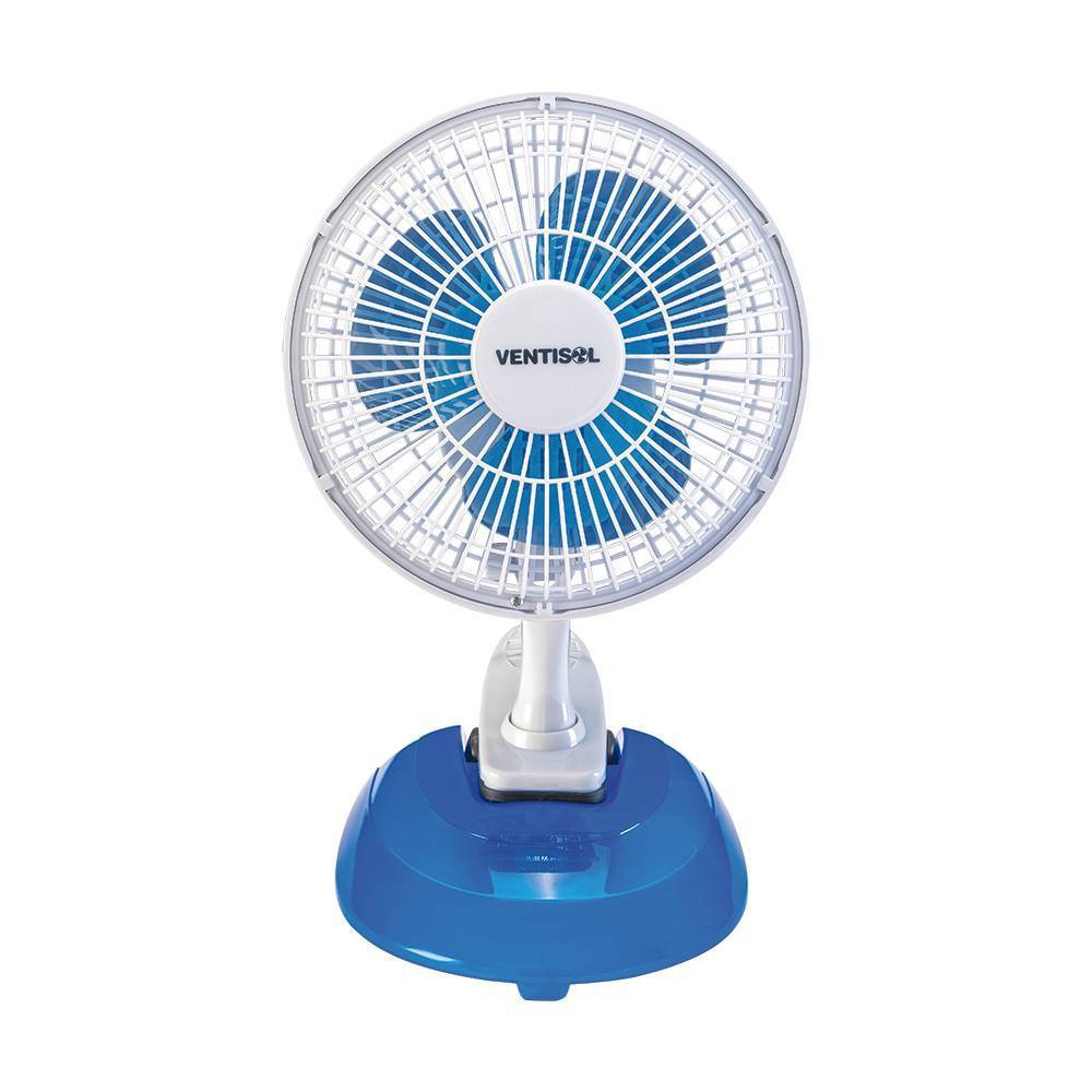 Ventilador Mini 20cm De Mesa 2 em 1 Branco E Azul Ventisol