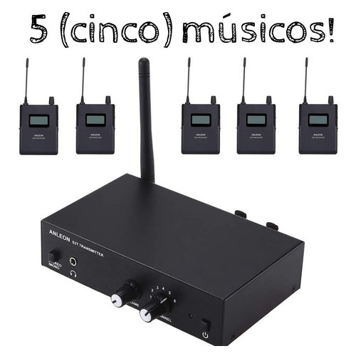 Anleon S2 Retorno Palco Sem Fio - 1 Transmissor + 5 Receptor