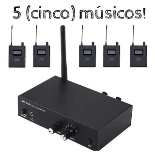Anleon S2 Retorno Palco Sem Fio - 1 Transmissor + 5 Receptor