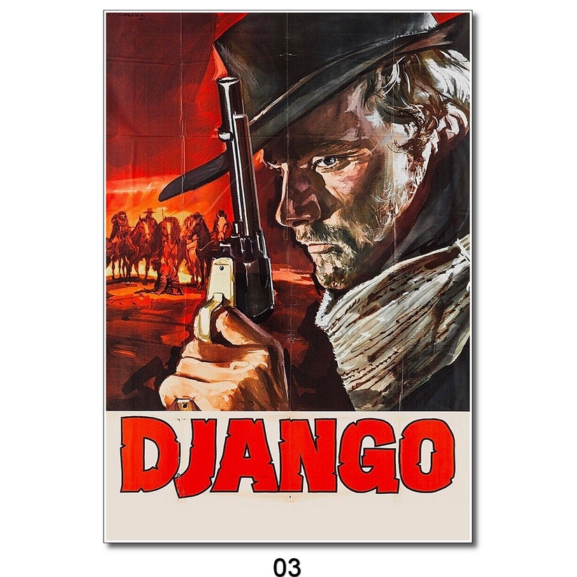 Quadro Poster Django 1966 Filme de Faroeste 30x42