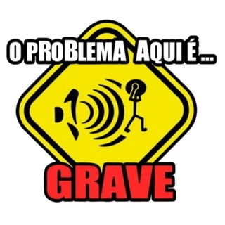 Adesivo decorativo - O problema aqui é o Grave! - 13x13cm