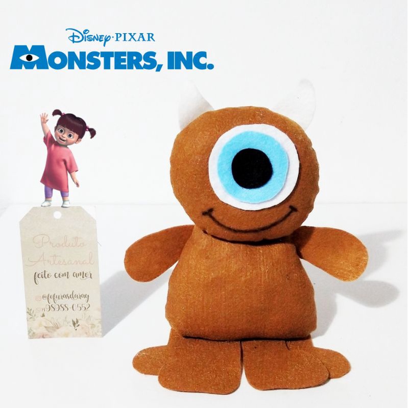 Bonecos Disney Pixar Kit Monstros s/a - Boo, Sulley E Mike em