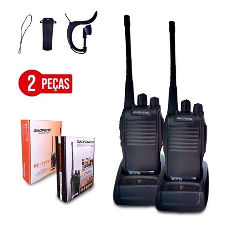 Kit Radio Walk Talk Comunicador Km Ch Baofeng S Vhf