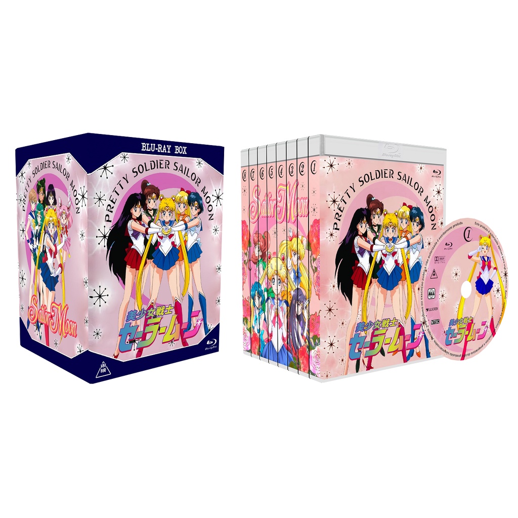 Blu-ray Box Pretty Soldier Sailor Moon - Todas as temporadas + Filmes + Especiais - Caixa completa em bluray.