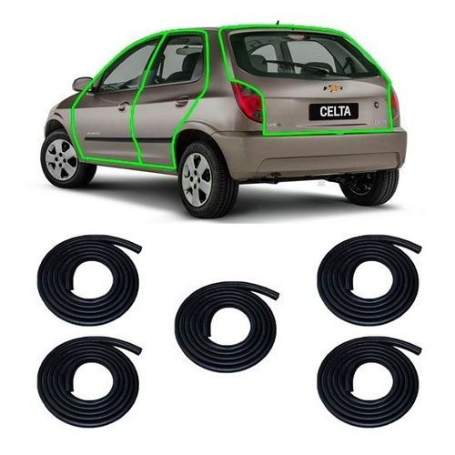Kit Borracha Porta Celta 2006 Á 2015 4 Portas