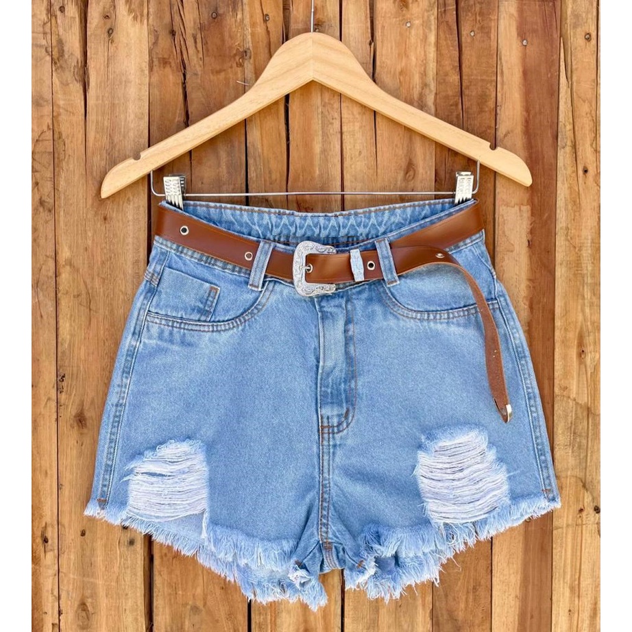 SHORT JEANS COM CINTO - Shorts