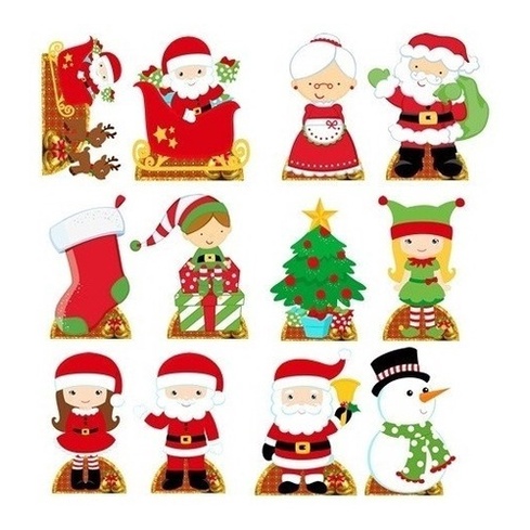 Kit 10 Display Mesa Natal Festa Decoração 20cm | Shopee Brasil
