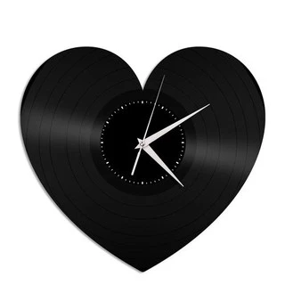 Coração - Relógio Disco De Vinil Decoração