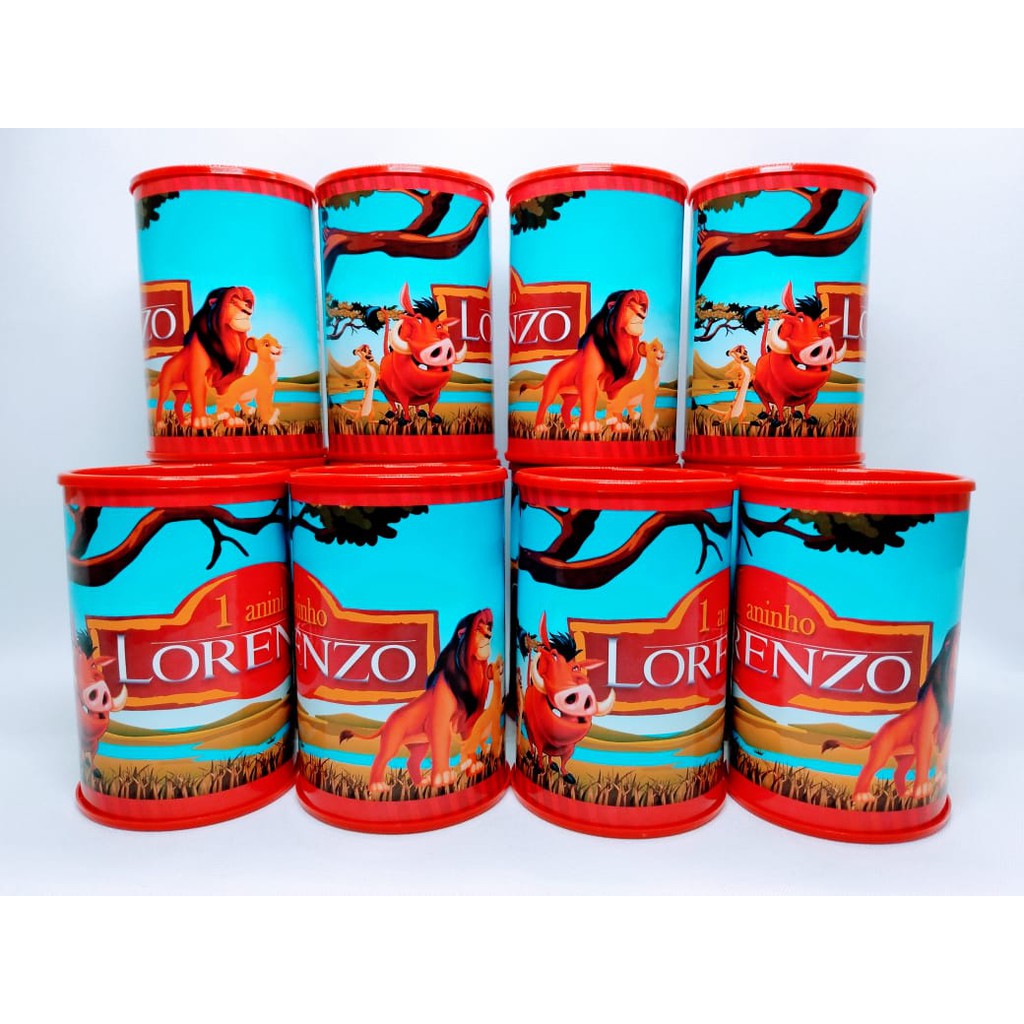 15 Cofrinho Rei Leão Festa Infantil Personalizados