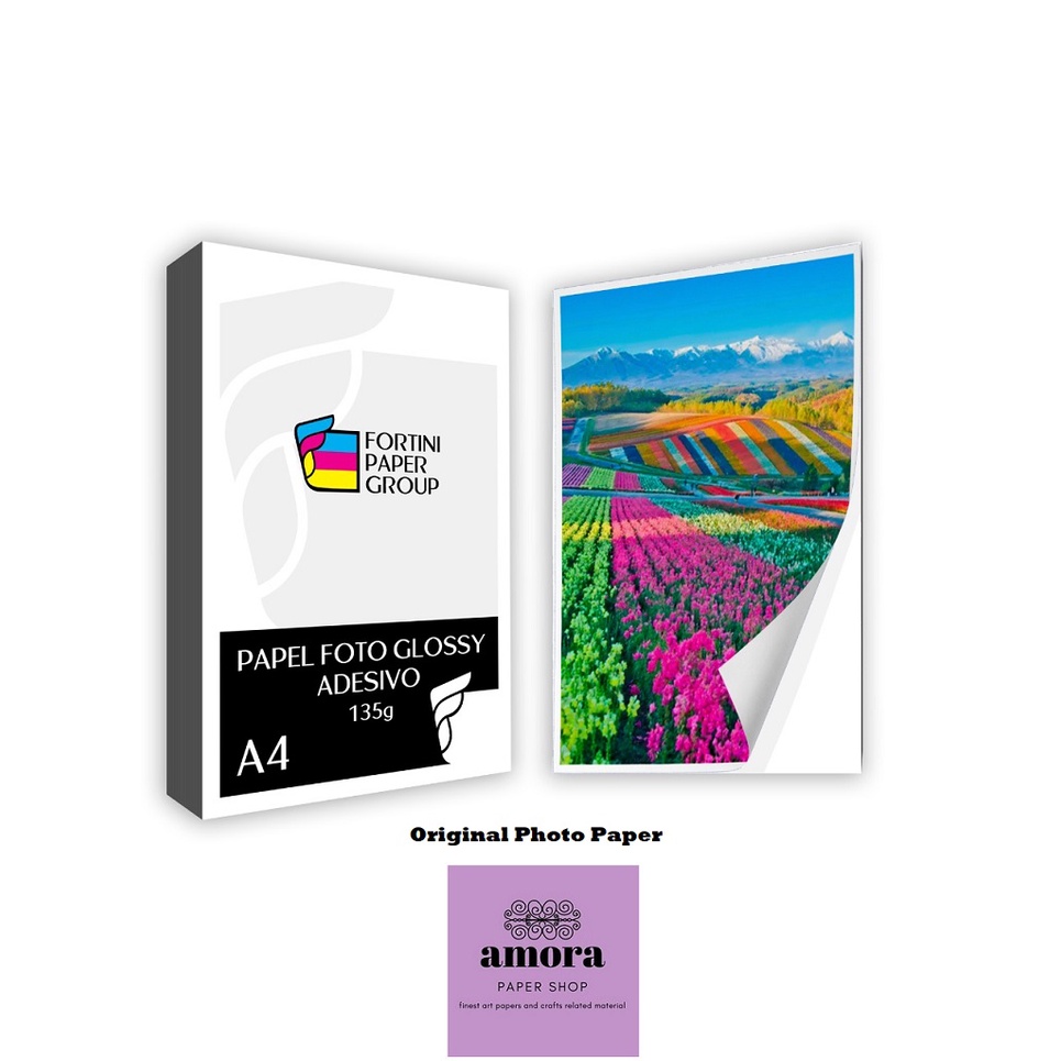 1000 Folhas Papel Fotográfico 135g Glossy Adesivo Brilhante A4 Premium Line A Prova Dágua P 6515